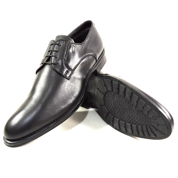 GOODMAN 🇮🇹 MEN'S BLACK SOFT  LEATHER COMFORT LAMB FUR LINING DERBYS - Picture 7 of 8